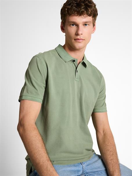 Piqué Poloshirt im Washed Look sea spray