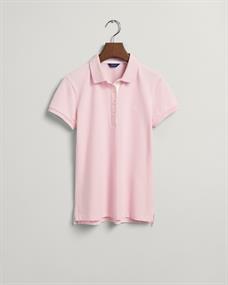 Piqué Poloshirt mit Kontrastkragen pale pink