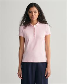 Piqué Poloshirt mit Kontrastkragen pale pink