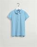 Piqué Poloshirt mit Kontrastkragen waterfall blue