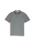 Piqué Poloshirt mit Logo-Print greyish green two tone pique