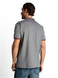Piqué Poloshirt mit Logo-Print greyish green two tone pique