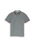 Piqué Poloshirt mit Logo-Print greyish green two tone pique