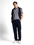 Piqué Poloshirt mit Logo-Print navy white two tone pique