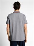 Piqué Poloshirt mit Logo-Print navy white two tone pique