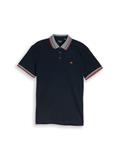 Piqué Poloshirt mit Logo-Print sky captain blue