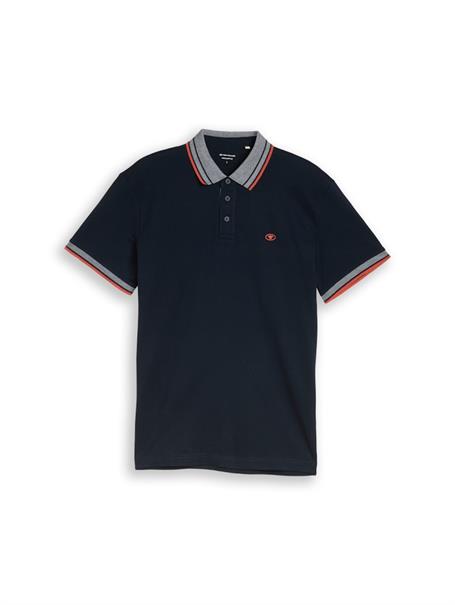 Piqué Poloshirt mit Logo-Print sky captain blue