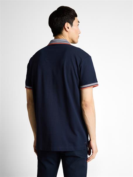 Piqué Poloshirt mit Logo-Print sky captain blue