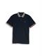 Piqué Poloshirt mit Logo-Print sky captain blue