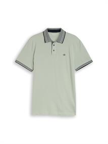 Piqué Poloshirt mit Logo-Print soft greyish green