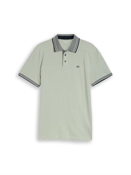 Piqué Poloshirt mit Logo-Print soft greyish green