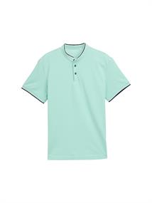 Piqué Poloshirt mit Stehkragen bright mint green