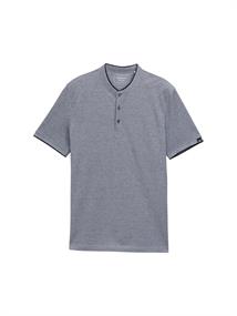Piqué Poloshirt mit Stehkragen dark blue two tone