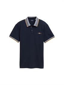 Piqué Poloshirt mit Stretch sky captain blue