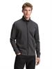 Piqué Sweatjacke mit Stehkragen ash grey