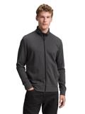 Piqué Sweatjacke mit Stehkragen ash grey