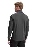 Piqué Sweatjacke mit Stehkragen ash grey