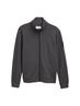 Piqué Sweatjacke mit Stehkragen ash grey