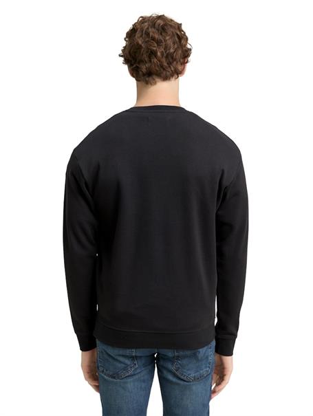 Piqué Sweatshirt night watch black
