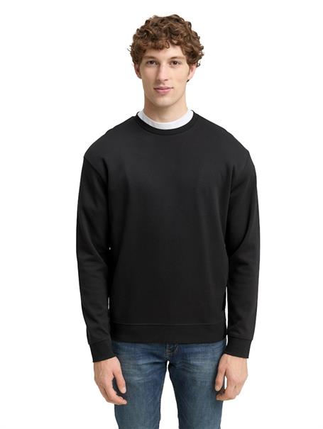 Piqué Sweatshirt night watch black