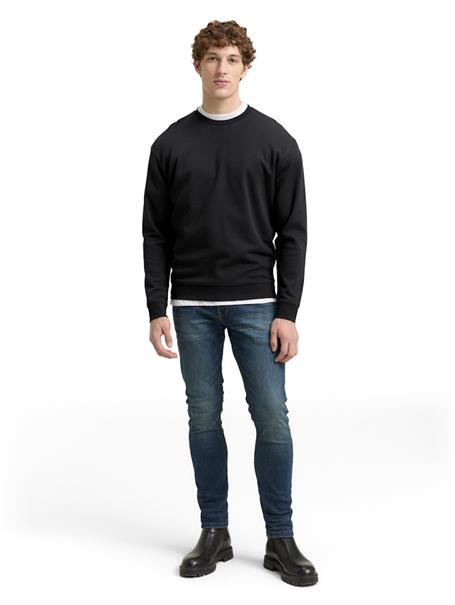 Piqué Sweatshirt night watch black
