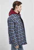 Plaid Quilted Shirt Jacket lightblue darkblue