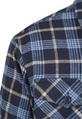 Plaid Quilted Shirt Jacket lightblue darkblue
