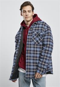 Plaid Quilted Shirt Jacket lightblue darkblue