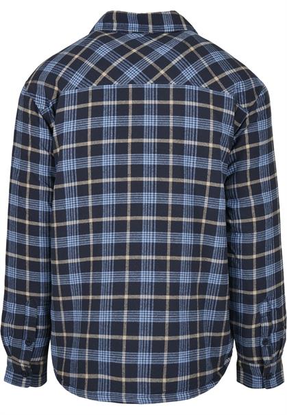 Plaid Quilted Shirt Jacket lightblue darkblue
