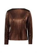 Plissee-Shirt strukturiert brownbrown