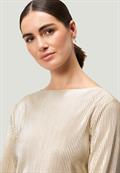 Plissee-Shirt strukturiert naturegold