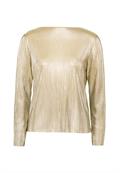 Plissee-Shirt strukturiert naturegold
