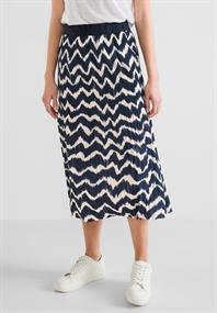 Plissée Zick Zack Print Rock deep blue