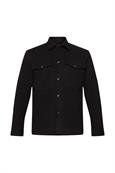 Polar Fleece-Truckerjacke black