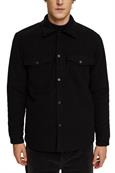 Polar Fleece-Truckerjacke black
