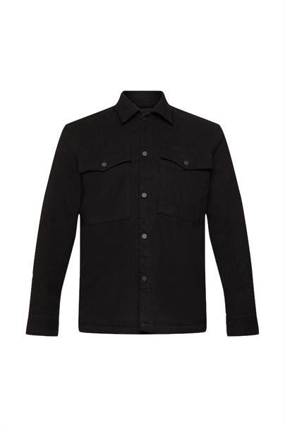 Polar Fleece-Truckerjacke black