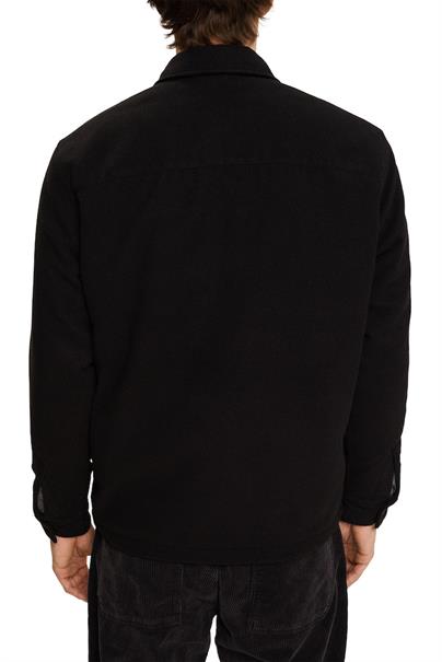 Polar Fleece-Truckerjacke black