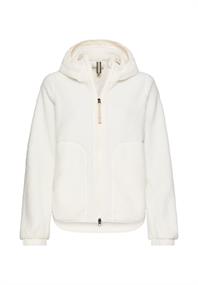 Polar-Fleecejacke mit fester Kapuze milkwhite