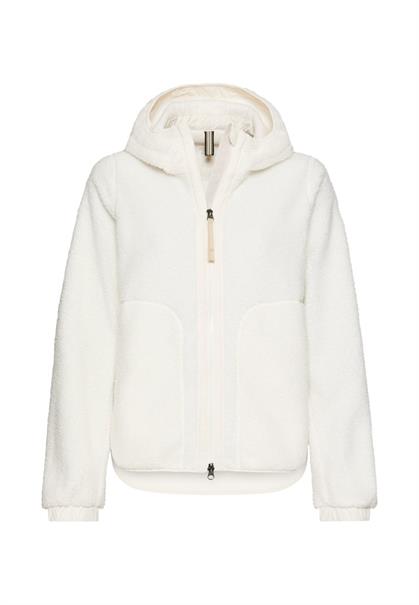 Polar-Fleecejacke mit fester Kapuze milkwhite