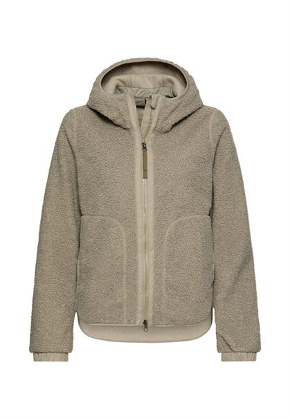 Polar-Fleecejacke mit fester Kapuze sage