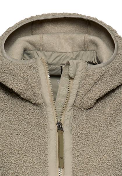 Polar-Fleecejacke mit fester Kapuze sage