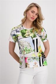 Polaroidprint T Shirt marmor gemustert
