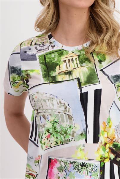 Polaroidprint T Shirt marmor gemustert