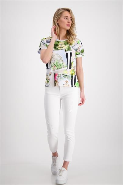 Polaroidprint T Shirt marmor gemustert
