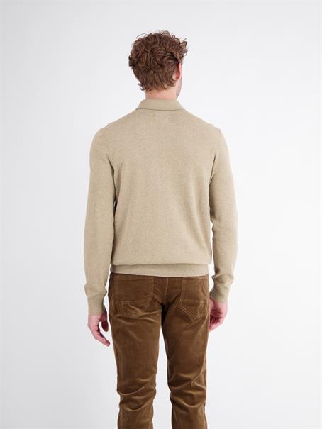 POLO-KNOPF BUENDCHEN gravel beige melange