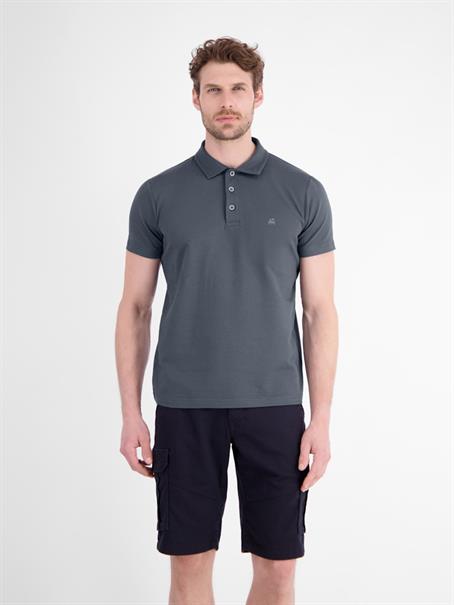 POLO-KNOPF lava grey