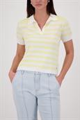Polo-Pullover mit Streifen pastel yellow ringel