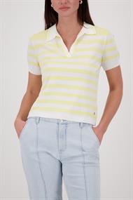 Polo-Pullover mit Streifen pastel yellow ringel