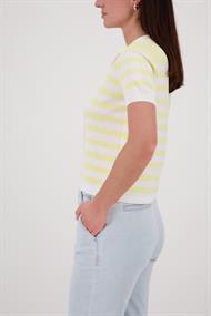 Polo-Pullover mit Streifen pastel yellow ringel