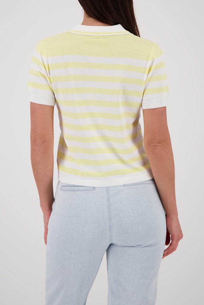 polo-pullover-mit-streifen-pastel-yellow-ringel